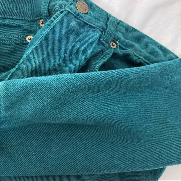 Vintage high waisted green mom jeans emerald green - Picture 7 of 7